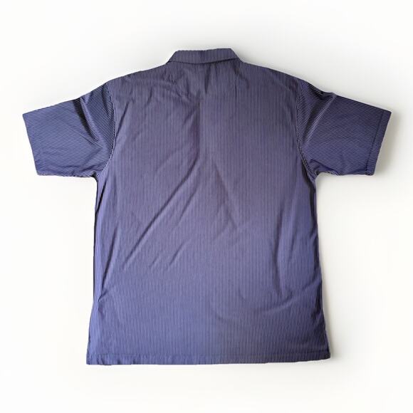 Horn Legend Golf Polo Shirt Mens Large Grey Pink Stripe Short Sleeve Performance - Picture 7 of 7